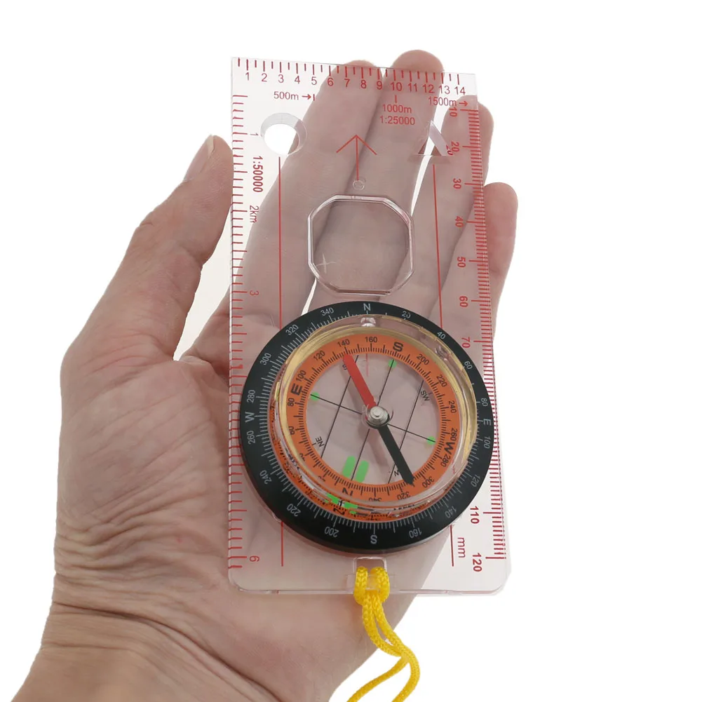 Buy Portable Mini Compass Tactical Multifunctional Outdoor Plotting Scale