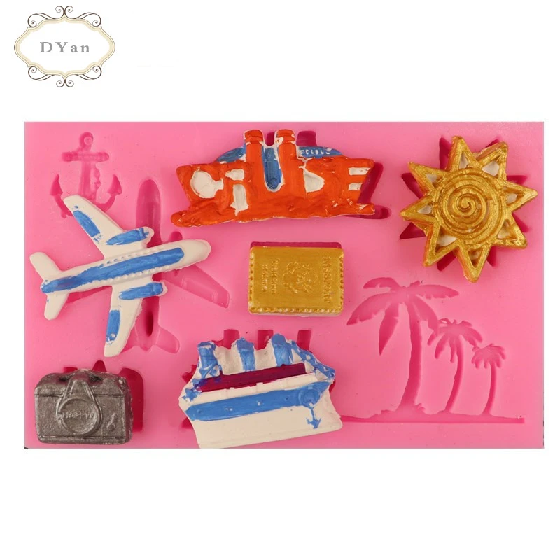 Moule A Chocolat En Silicone Outils De Decoration De Gateaux Moule A Fondant En Forme D Avion Aliexpress