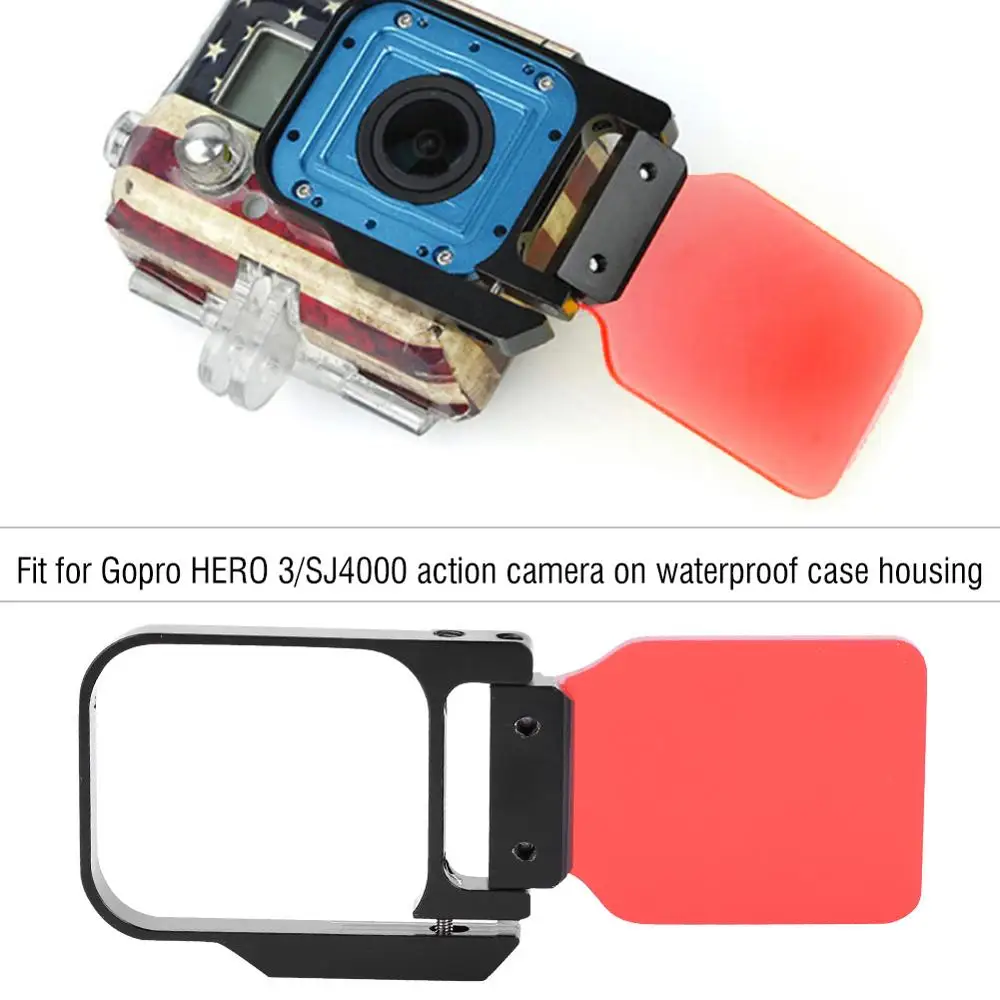 Желтый/красный фильтр для спортивной экшн-камеры Gopro HERO 3/SJ4000