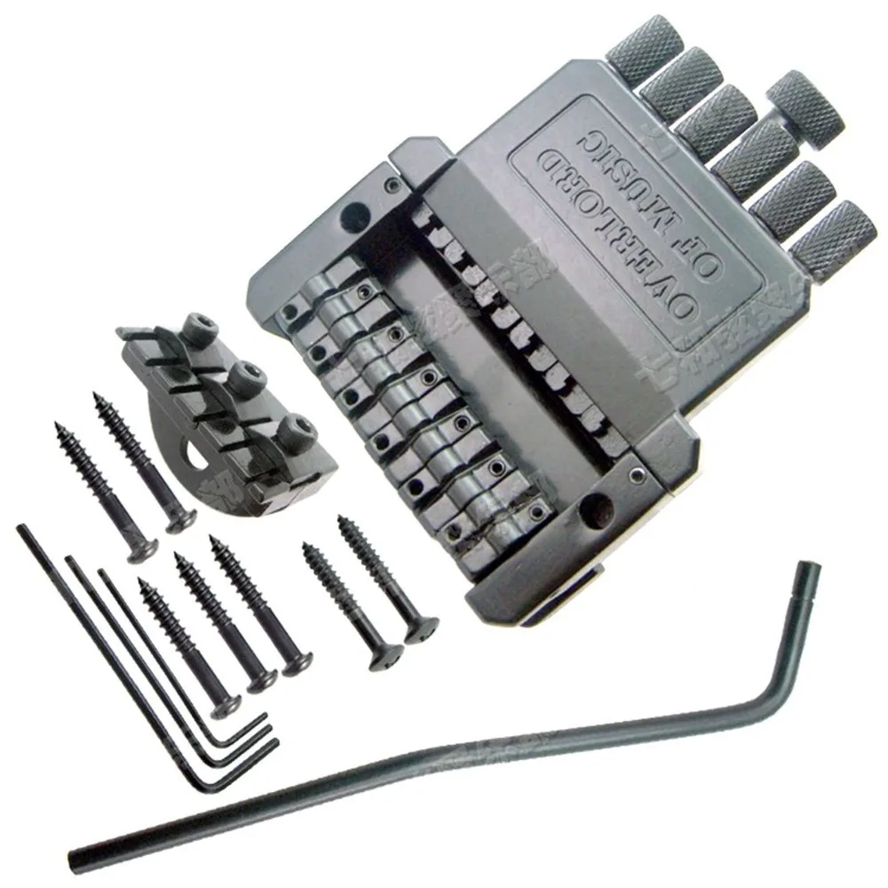 

1 Pcs High Quality Black 6 String Guitar bridge Fit most headless Guitar parts