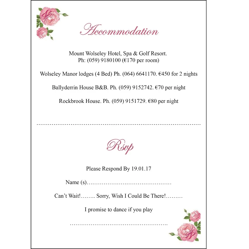 online rsvp cards