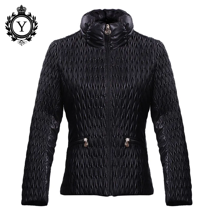 COUTUDI Новое поступление Горячая Женская куртка парки темно-синие Зимние стильные куртки полиэфирная ветровка высокое качество Женское пальто - Цвет: Black