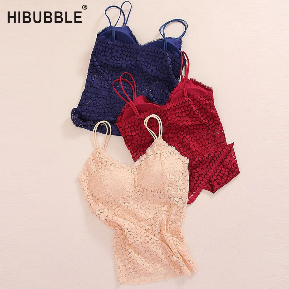 

HIBUBBLE Push Up Bra Wireless Bras For Women Lingerie BH Lace Sexy Bralette Long/Short Backless Bras Underwear Crop Top Tank