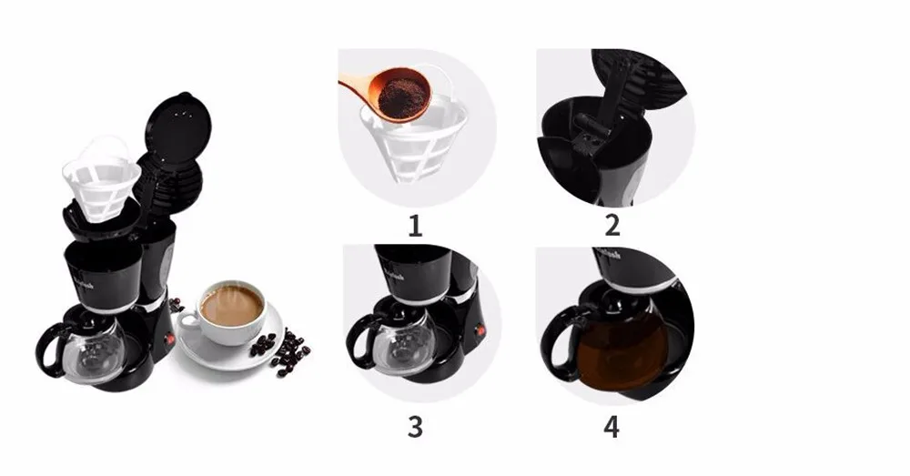 Автоматическая Портативный Кофе производители DIY капельного мини бытовой Кофе машина с Cafetera интеллектуальные электрические Cafeteira Maker