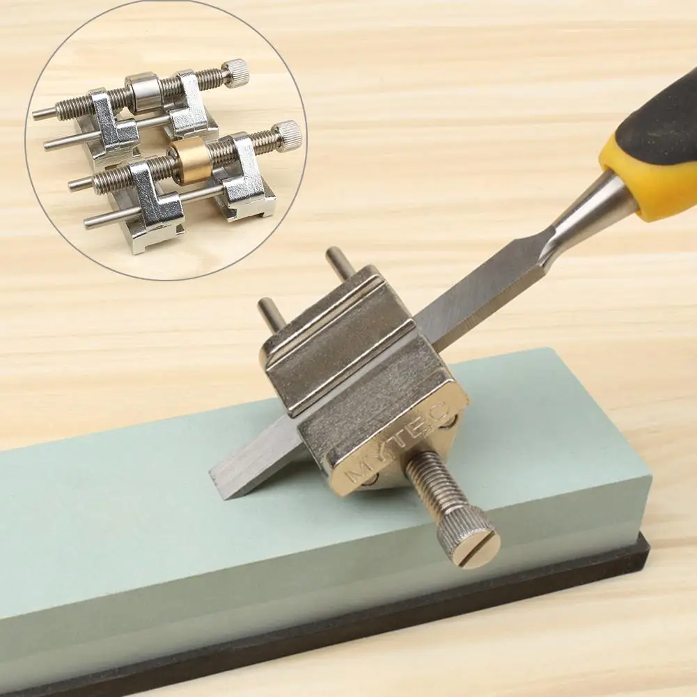 Honing Guide Side Clamping Fixed Angle  Plane Blade Sharpening Silver 