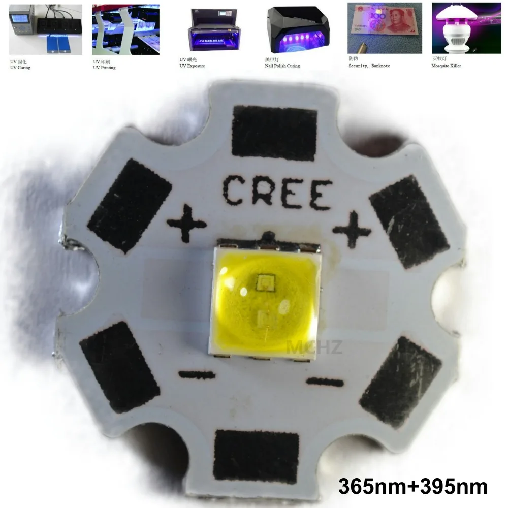 

10ps a lot Nail Lamp Bead 1W UV LED SMD5054 5051 5050 UV LED Lamp 365+395NM LED Diodes For Nail SUN Machine For DIY