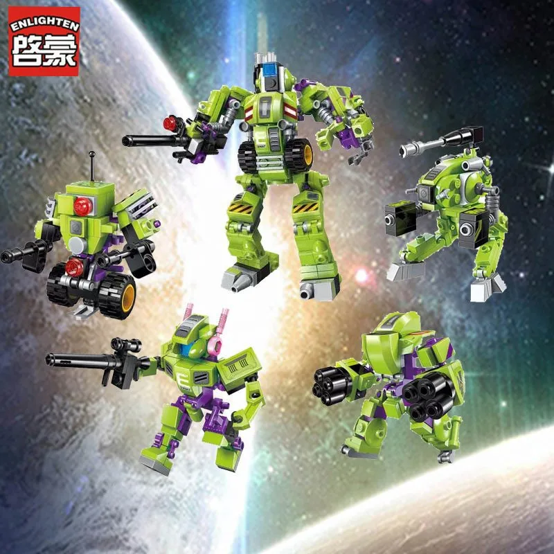 

ENLIGHTEN 253Pcs Starwars Super Cool Mech Transformer Robot Toy Model Building Blocks Sets LegoINGLs Creator Toys for Children