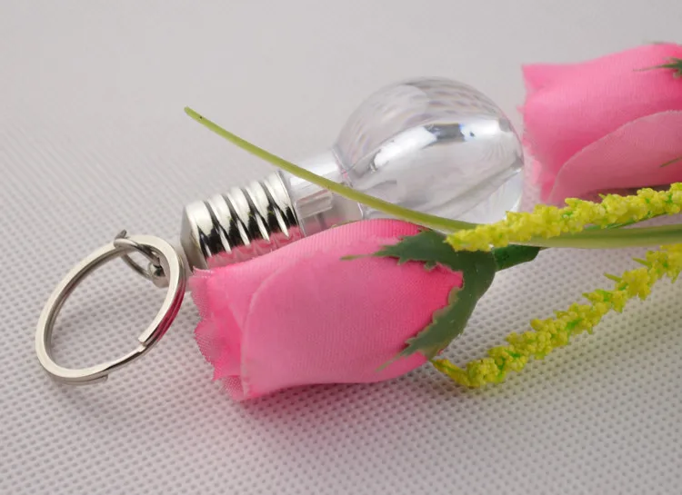 LED Flashlight Light Bulb Key Ring Keychain Lamp Torch Colorful color change Creative toys small gift activities presented pendant novelty jewelry 04