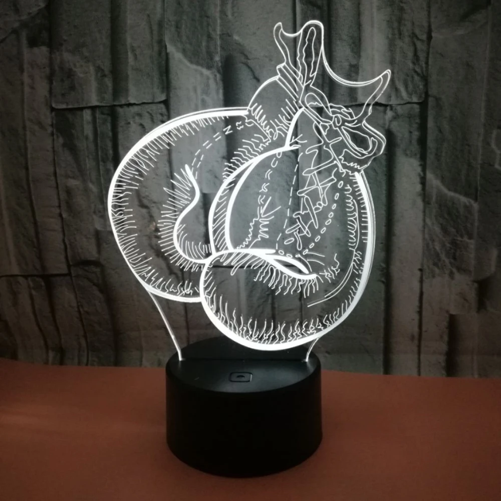 3D светодио дный светодиодный ночник с 7 цветов свет для украшения дома лампы удивительный визуализации Оптические иллюзии Awesome