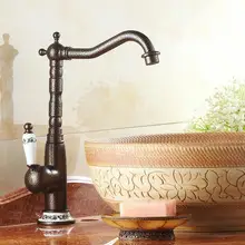 Ванная раковина кран, кран для ванной смеситель горячей и холодной воды кран римская бронза материал кухонный кран поворотный кран F3090