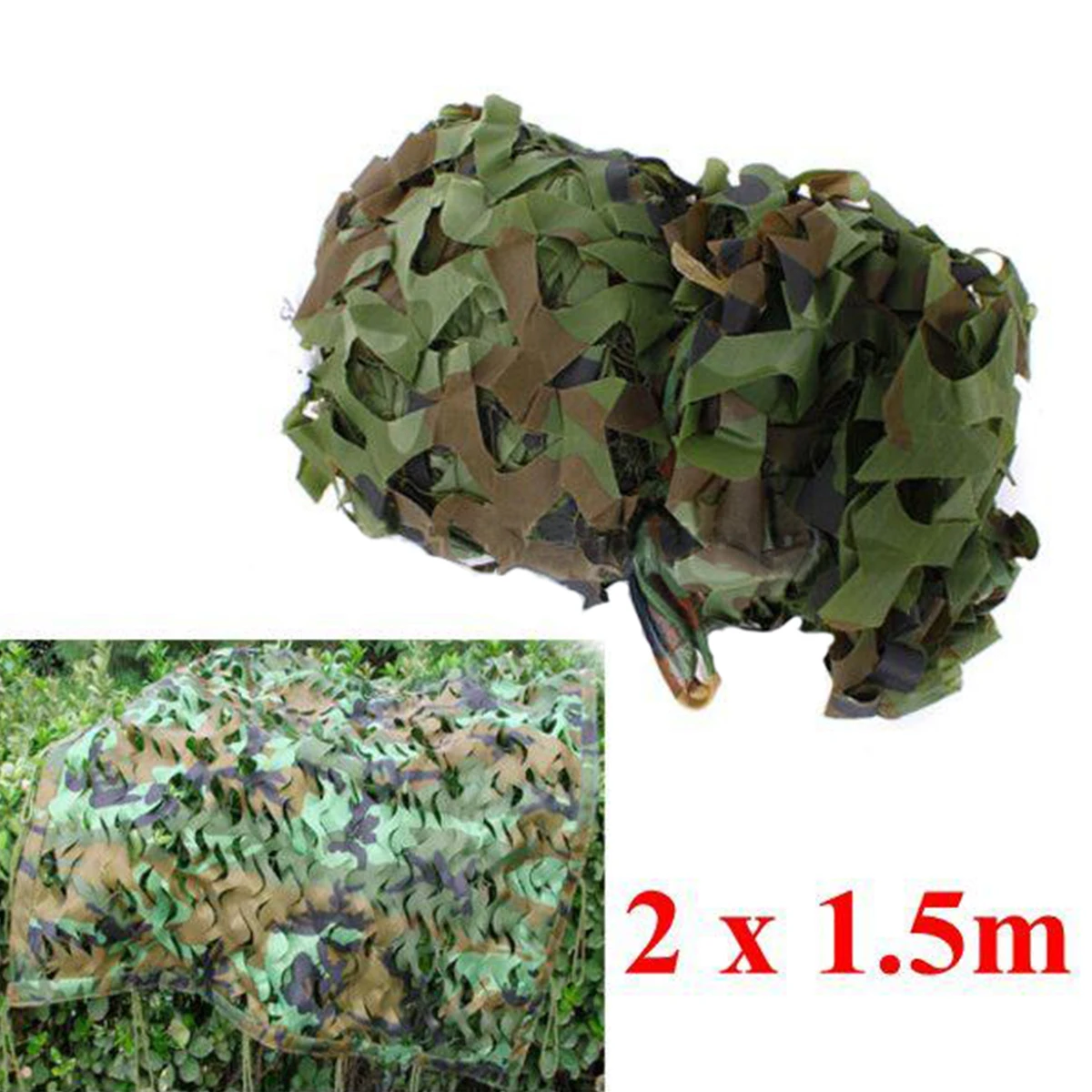 

1.5Mx2M Outdoor Woodland Camo Netting Military Camo Netting Army Camouflage Jungle Net sun Shelter