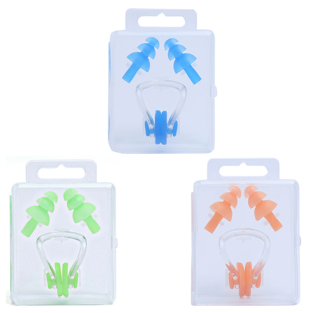 2 Pieces Earplugs Nose Clip Swim Set Waterproof Soft Silicone Swimming Ear Plugs Swim Water Sports Swimming Accessories