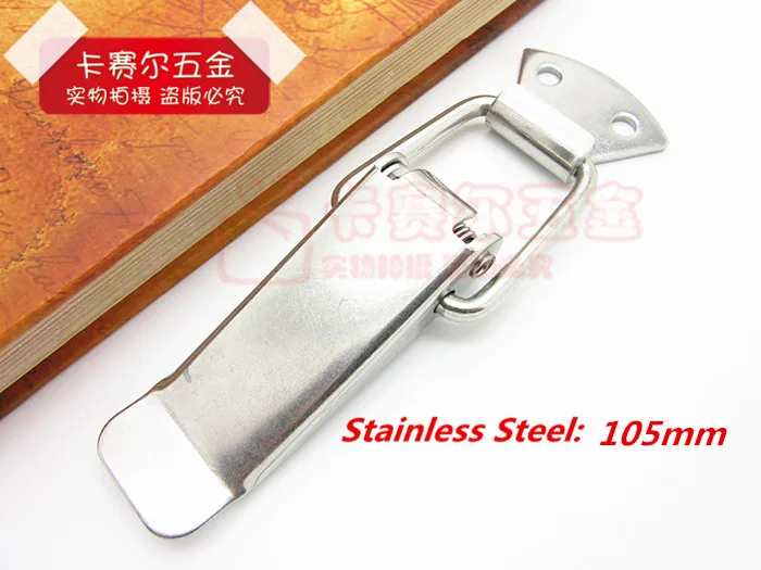 

105mm Stainless Steel Spring Toggle Hasp Lock Catch Buckles Hardware Chests Cases Boxes Suitcase Toggle Latch 2pcs