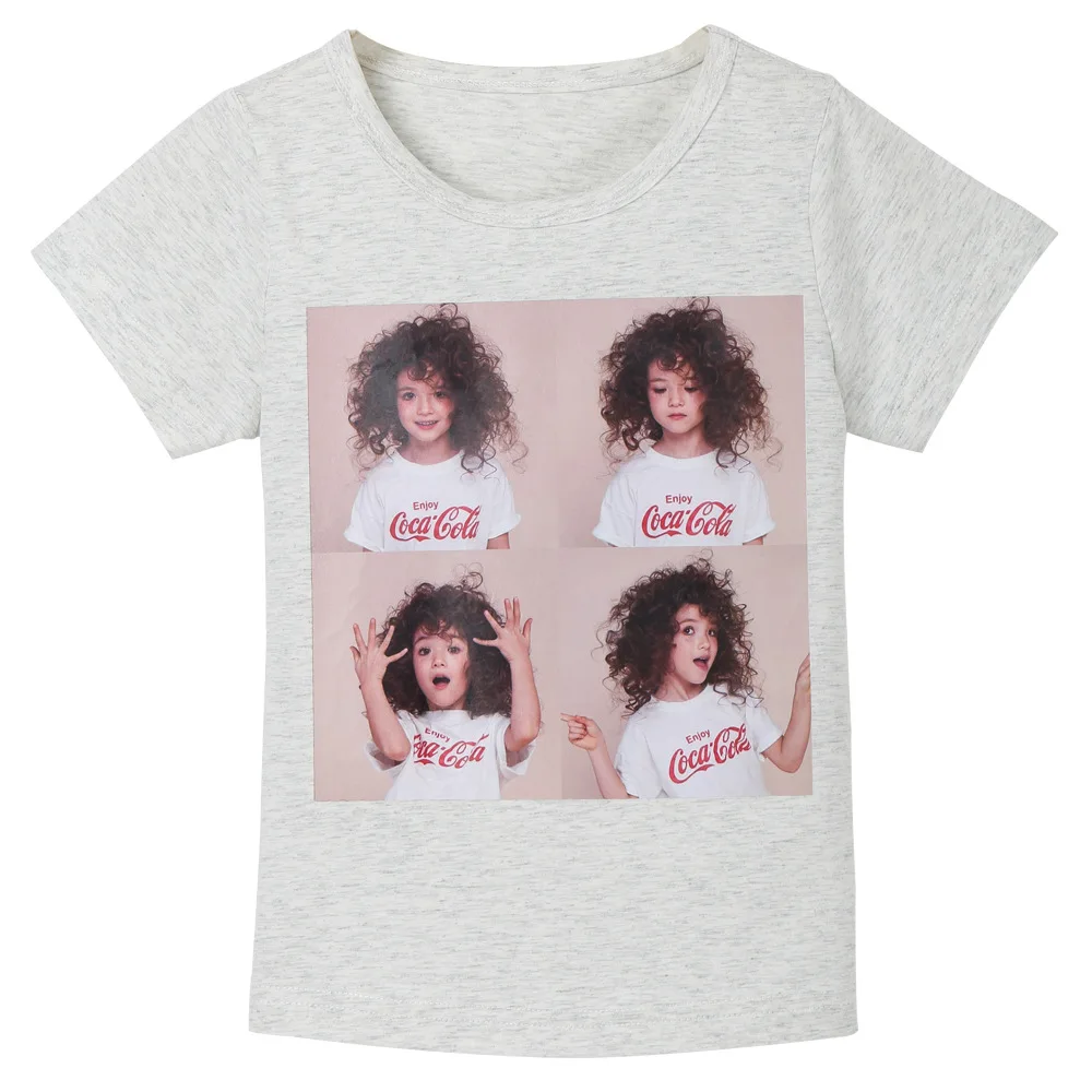 

Children's T-shirt summer middle child print T-shirt short sleeve garden collar