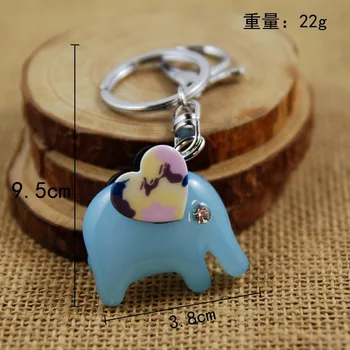 

free shipping 120pcs/lot hotsale zinc alloy blue elephant keychain baby boy showers baptism birthday party gifts sovuenirs