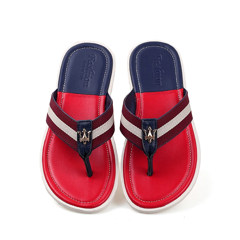 Summer Style Men  beach Flip flop  Men Fashion Slippers leather  Flip Flop Soft Man slipper Comfortable slip flip flop,1606