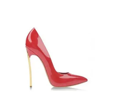 Г. Осенние женские туфли-лодочки на высоком каблуке женские туфли на шпильке свадебные туфли с острым носком на высоком каблуке размер 33-43 - Цвет: patent red