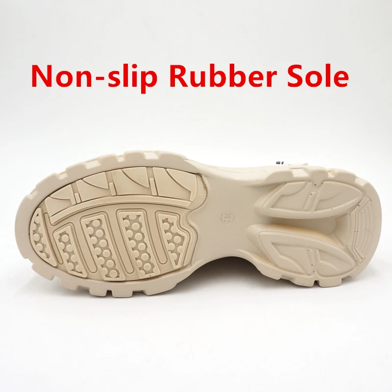 Najtaniej RASMEUP skórzane damskie grube buty zimowe grube futro ciepłe kobiety platformy trampki 2019 moda walki Boot kobieta Martin buty