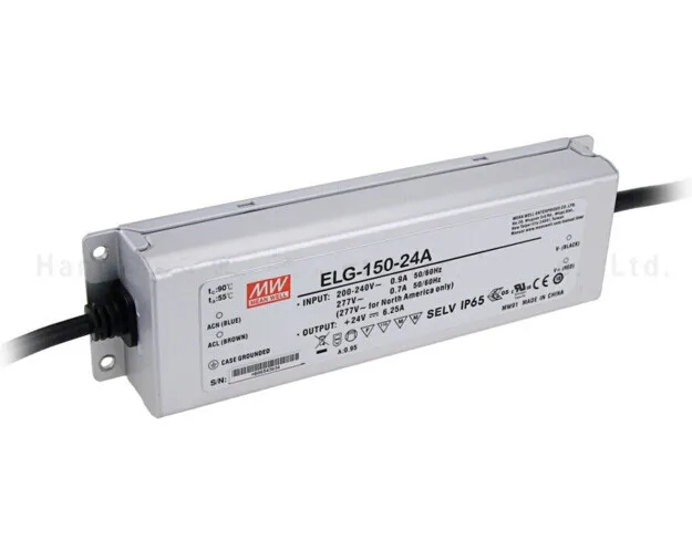 

Original MEAN WELL 150W Single Output IP67 Constant Current /Voltage LED Driver Switching Power Supply With PFC ELG-150