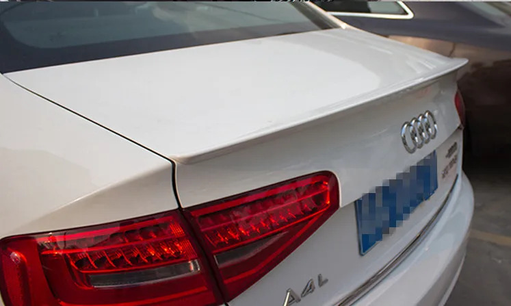 Цветной задний спойлер для Audi A4L B8 B9 АБС-пластик Неокрашенный крыло праймер 2009 2010