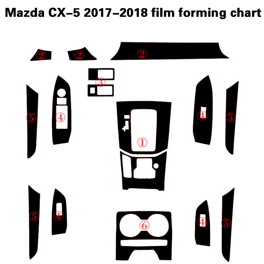 Для Mazda CX 5 2017 2019 внутренняя Центральная панель управления дверная ручка 3D/5D