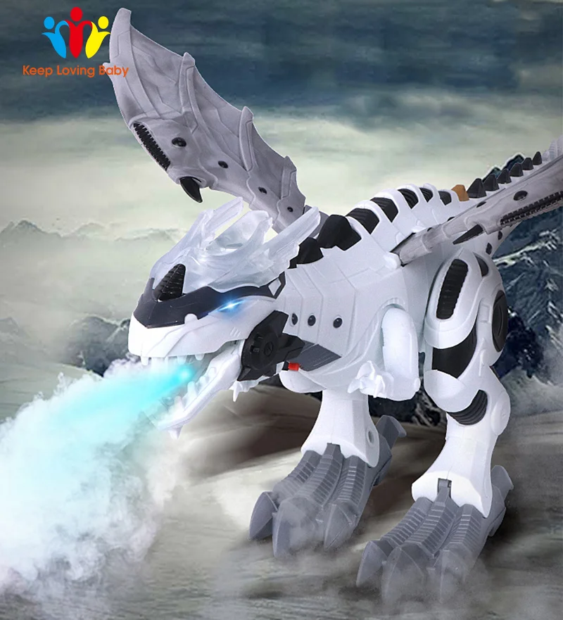 Электрический динозавр модель игрушки большой размер ходьба спрей динозавр робот со светом Звук механическая игрушка-Динозавр для