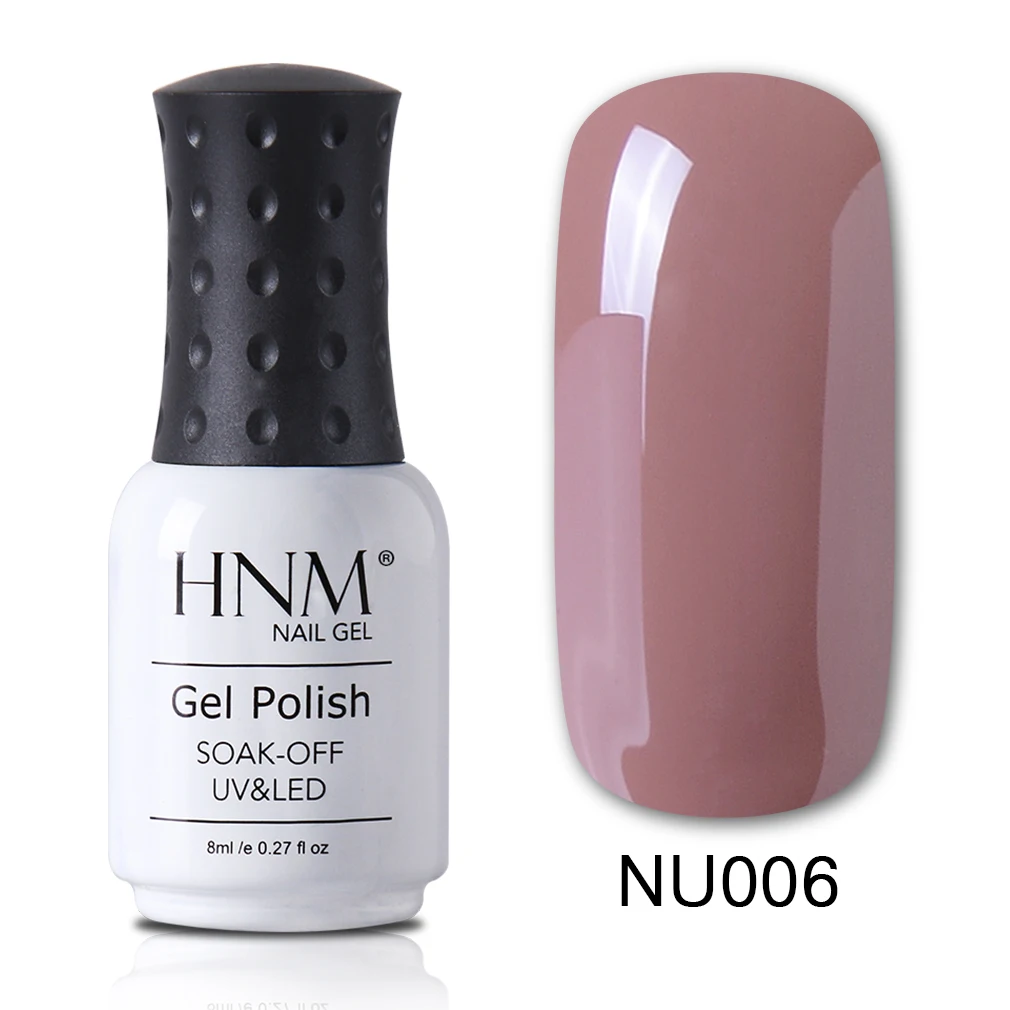 HNM лак для ногтей 8 мл телесного цвета УФ Гель-лак штамп Vernis a Ongle дизайн ногтей Nagellak Эмаль Краска Гель-лак Гибридный лак - Цвет: NU006