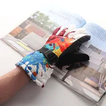 Зимние Утепленные ветрозащитные лыжные перчатки для мужчин и женщин, водонепроницаемые регулируемые сноубордические скалолазание, зимние Мотоциклетные Перчатки