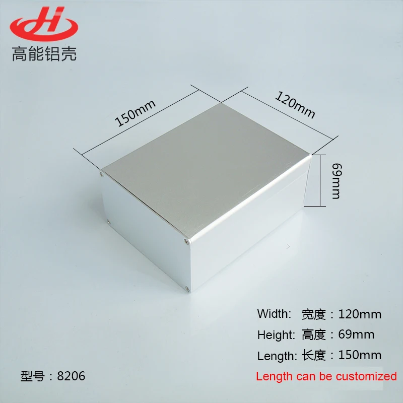 1 piece Power decoder aluminum shell GPS electronic industrial alloy 69(H)x120(W)x130/150(L) mm 8206 | Обустройство дома