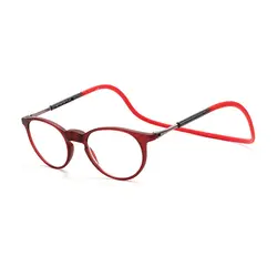 Круглые очки для чтения Для мужчин Для женщин Регулируемый силиконовый висит шеи передний пресбиопические очки Сверхлегкий мужские