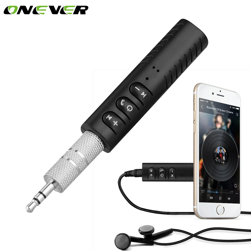 

Onever Universal 3.5mm Jack Handsfree Music Audio Receiver Wireless Bluetooth Car Kit Auto AUX Adapter for Speaker Headphone Car