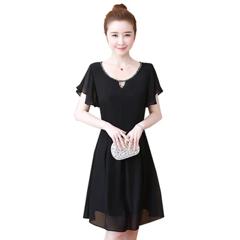 

2019 Women Summer Dress Boho Style Solid color Chiffon Beach Dress Tunic Sundress Loose Party Dress Vestidos Plus Size 5XL RQ096