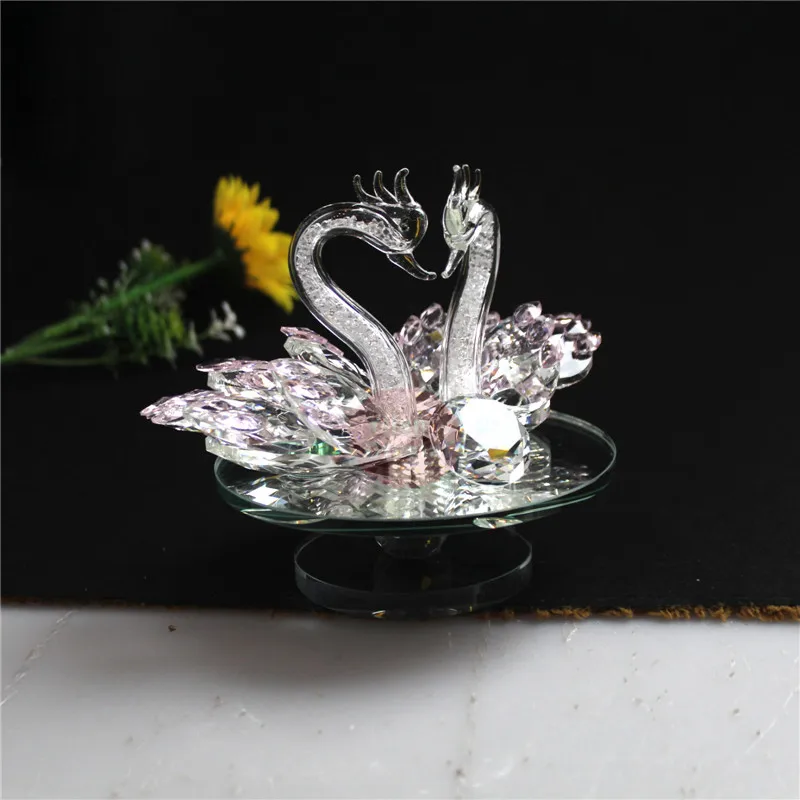 

Diamond Filled Gift Wedding Decor Figurine Crystal Glass Figure Paperweight Ornament Table Decor Collection with Rotate Base