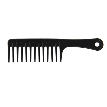 

24.5cm Hair Brush Wide Tooth Comb Black ABS Plastic Heat-resistant Large Wide Tooth Comb For Hair Styling Tool