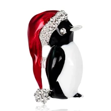 Новое поступление, брошь с пингвинами на булавке, высокое качество, блестящие стразы, броши, супер милая брошь, лучший рождественский подарок для друга