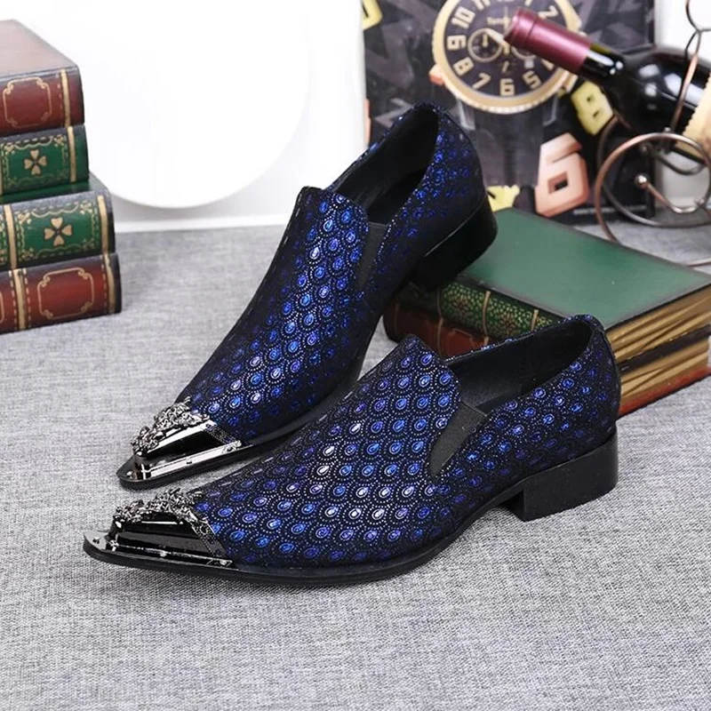 

OMDE European Style Pointed Toe Men Shoes Genuine Leather Iron Toed Slip On Pub Casual Mens Shoes Loafers Men's Wedding Shoes