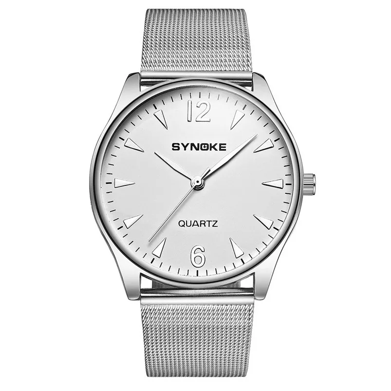 

2017 Cheaper High Quality Casual Unisex Luxury Fashion Men Casual Stainless Steel Mesh Belt Business Waterproof Quartz Hot Sale