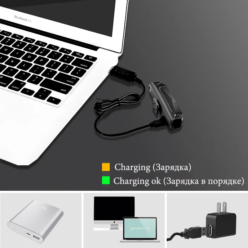 ROCKBROS велосипедный светильник водонепроницаемый задний фонарь USB Перезаряжаемый