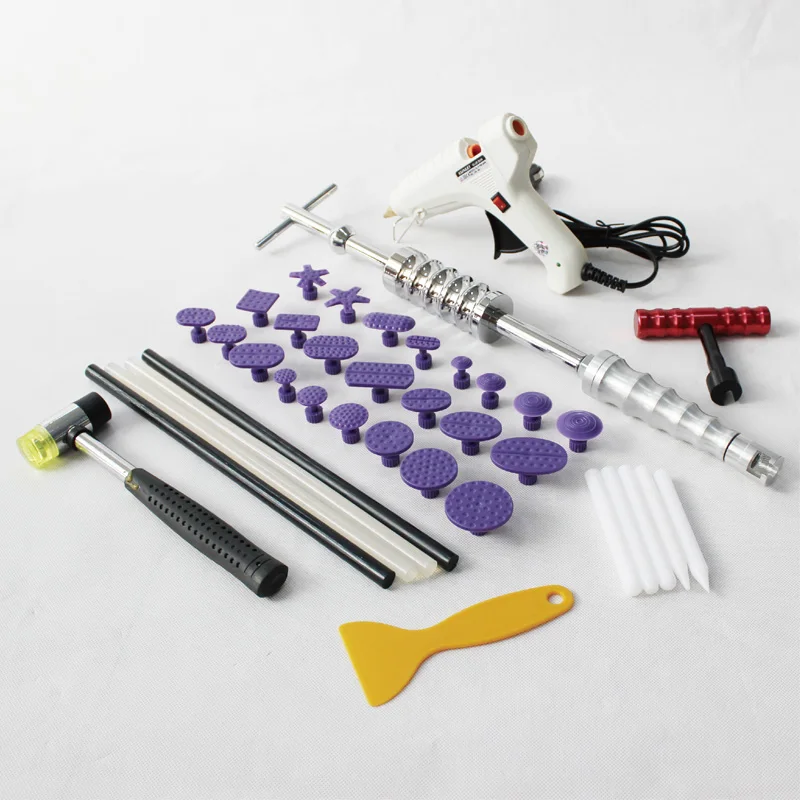 

pdr tools dent puller kit with hammer glue pulling tabs for car body repair