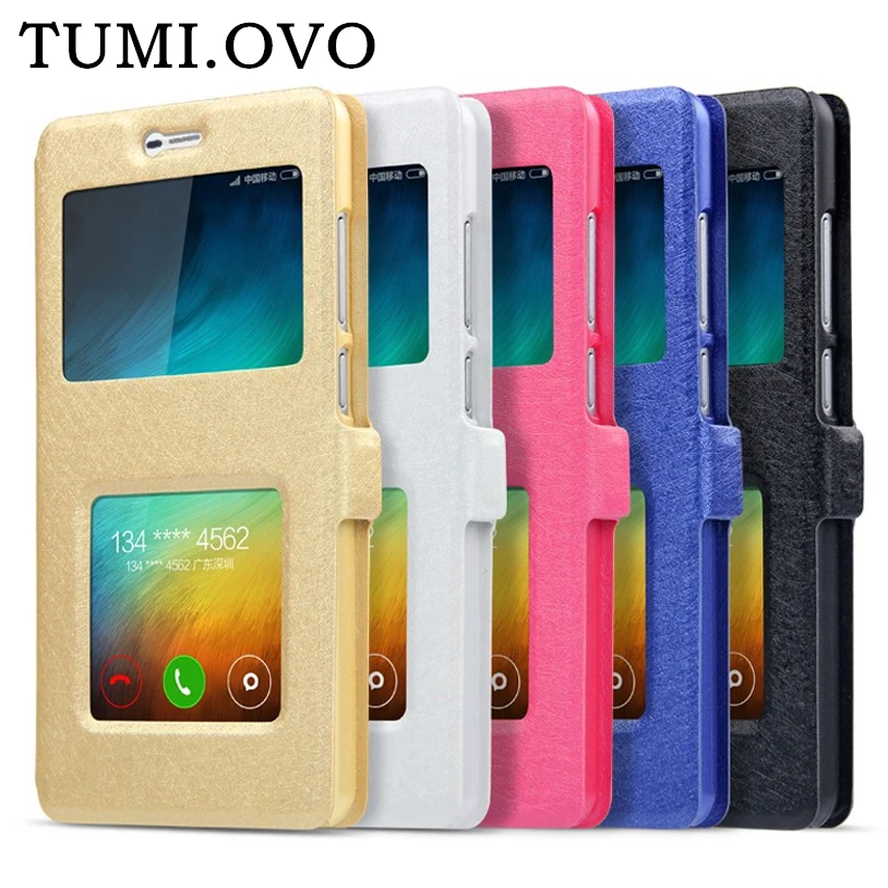 luxury smart front window view leather flip for xiaomi mi5 mi5s plus mi4s mi3 redmi 3 3s 4 luxury smart front window view leather flip for xiaomi mi5 mi5s plus mi4s mi3 redmi 3 3s 4