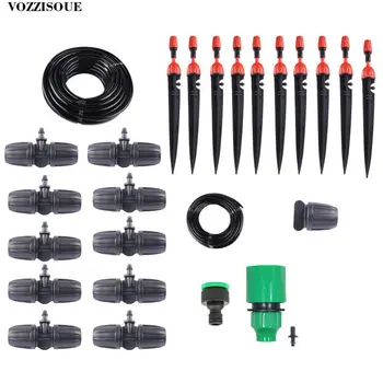 

DIY 10M Drip Irrigation Kit Fittings Components Water Plants Pvc Pipe Hose Connector Adapters Plant Garden Irrigation Systems