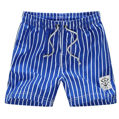 LKBEST мужские купальники плавки летние быстросохнущие пляжные шорты повседневные свободные шорты для мужчин полосатые повседневные шорты 1403-1 - Цвет: BLUE