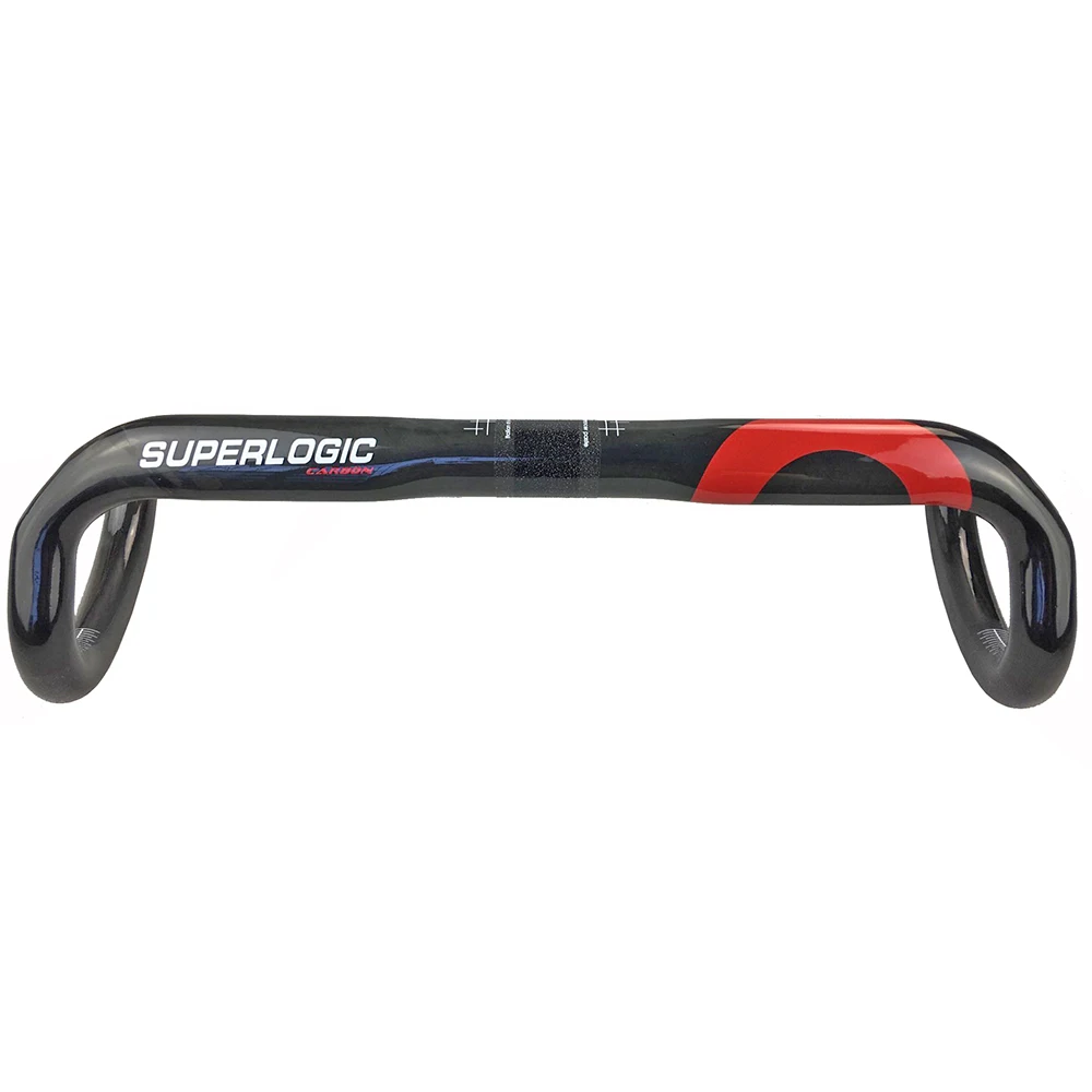 

Bike UD Carbon Road Handlebar Bicycle out Winding Handlebars 31.8mm Red/Black/Silver Carbon Handlebars bent bar 400/420/440