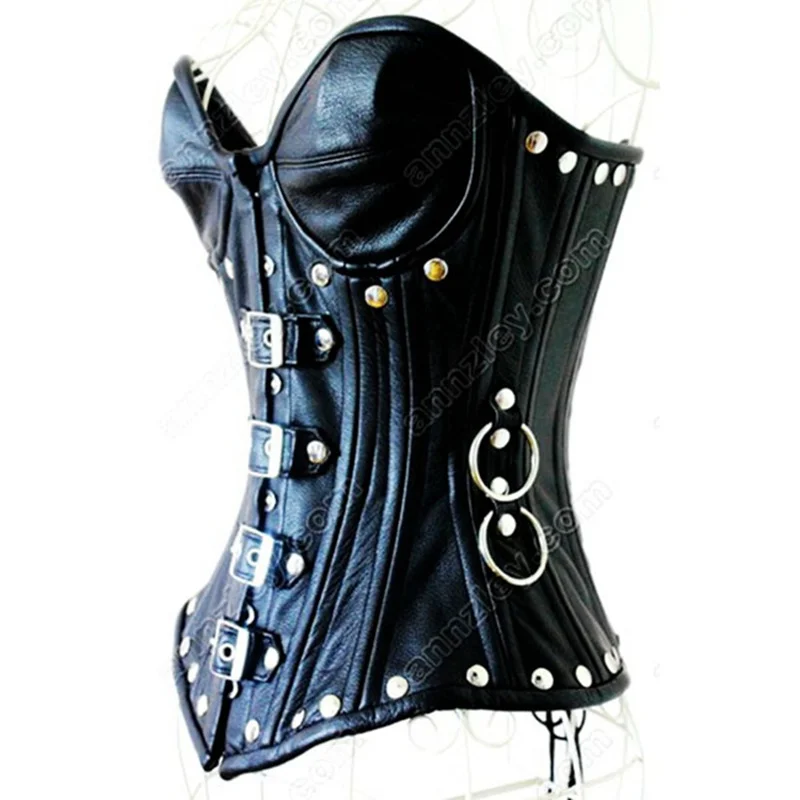 Luxury Sexy Genuine Leather Corset Top Body Slimming Corsets and Bustiers