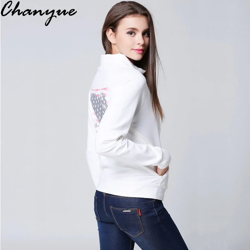 Chanyue Для женщин модная куртка новинка женский пальто молния и карманы белый Цвет