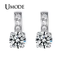 UMODE Брендовые серьги-гвоздики с высококачественными классическими швейцарскими фианитами небольшого размера, для элегантных женщин UE0041