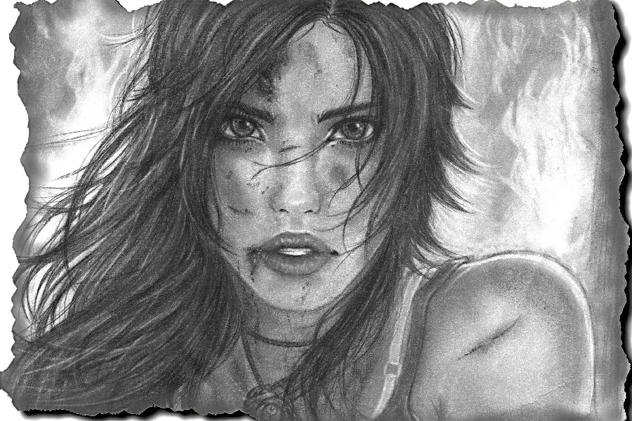 Diy Ramka Lara Croft Tomb Raider Sztuki Rysunek Dziewczyna