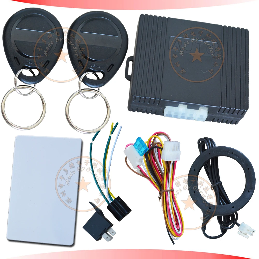 

cardot brand new car transponder alarm system rfid arm or disarm engine 30 seconds auto anti-theft function illegal start alarm