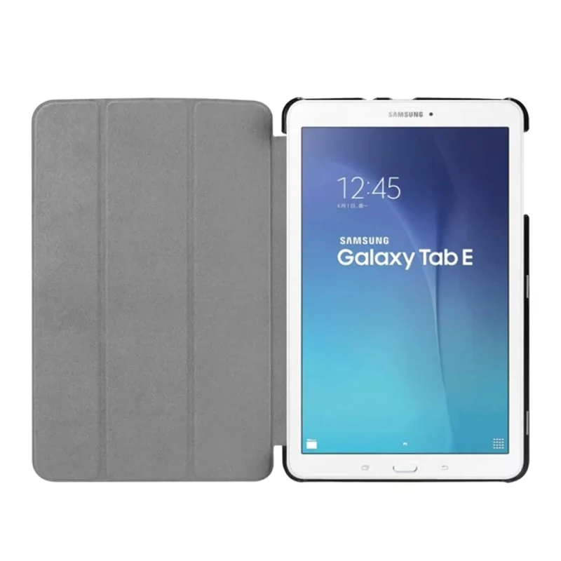 CucKooDo 200 шт/партия ультра тонкий защитный чехол-подставка для выпущенный samsung Galaxy Tab E 9,6-дюймовый SM-T560/SM-T561 планшет