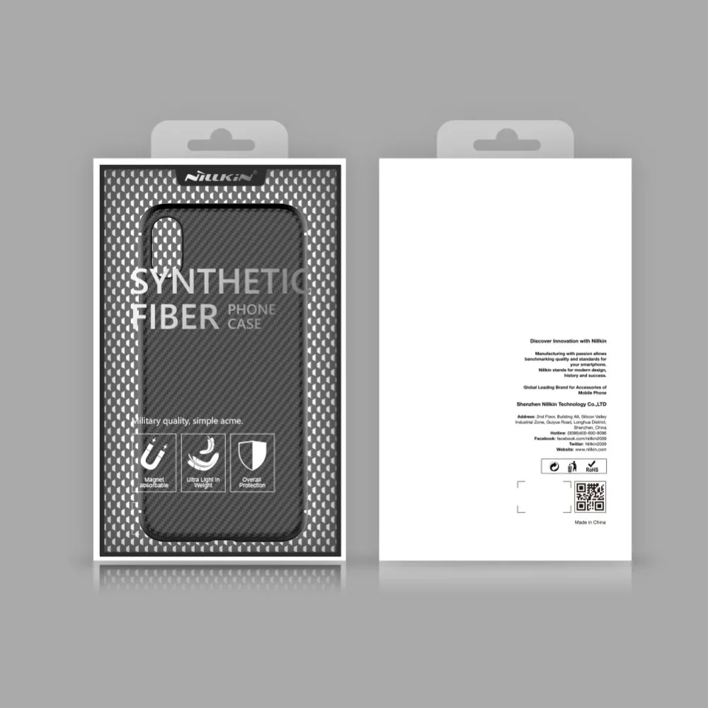 Nillkin synthetic fiber сотовый Чехол для телефона для apple iphone 11 Pro Max X XS XR 8/7/6/6S 7 Plus 8P 6P жесткий карбоновый PP задний Чехол